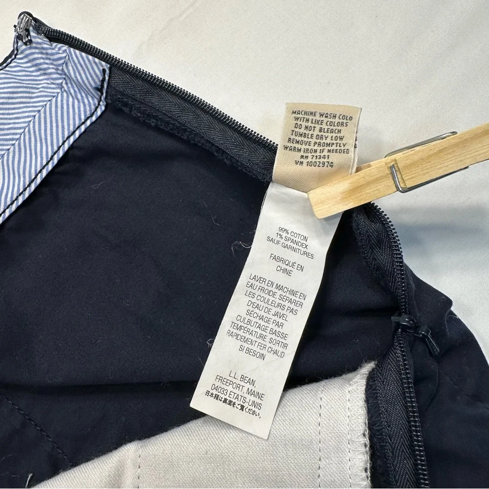 LLBean favorite fit cotton skirt two front pocket side zipper petite size 8 - Picture 8 of 9